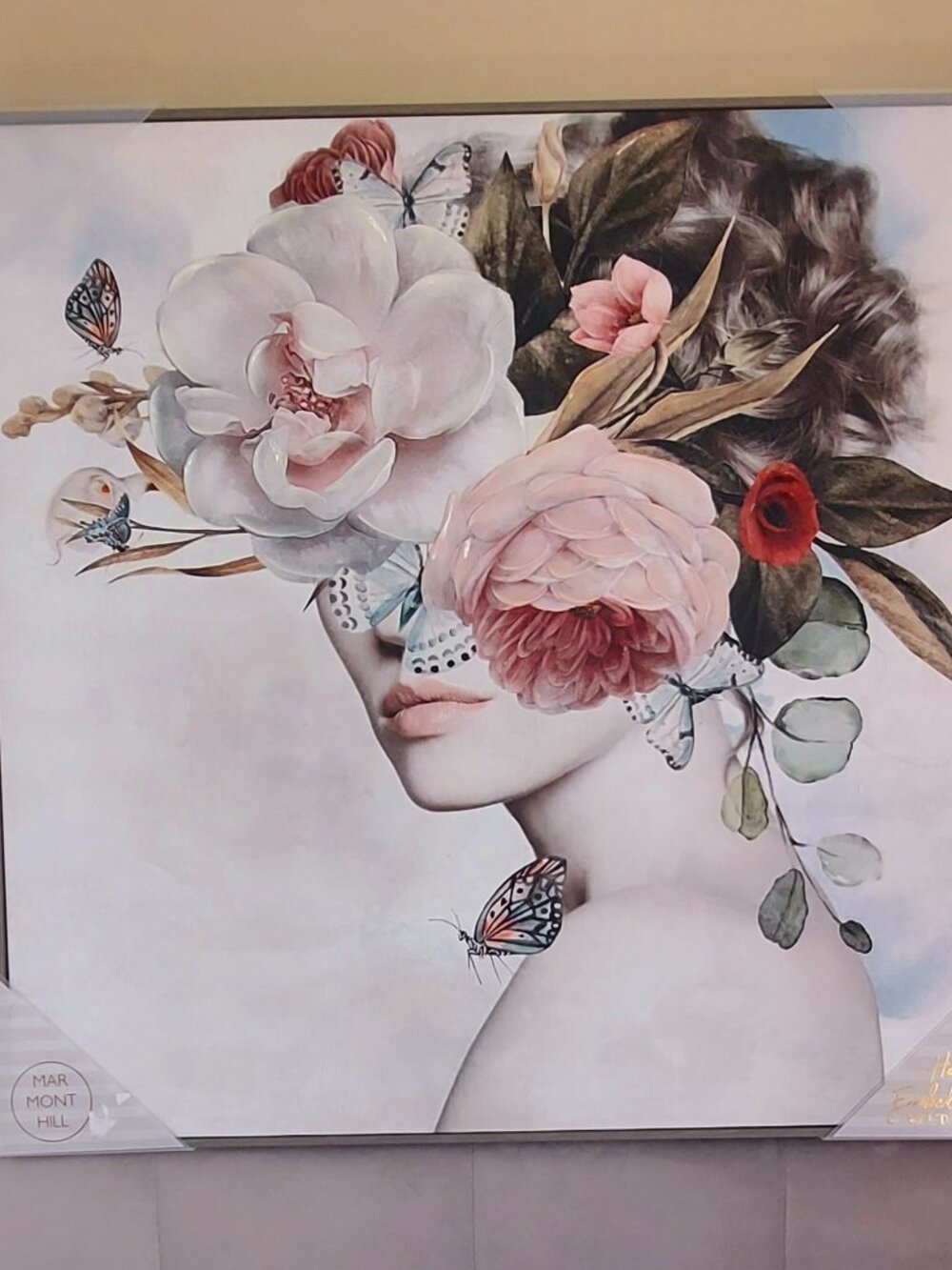 New and beautiful Marmont Hill hand embellished unique painting collection.